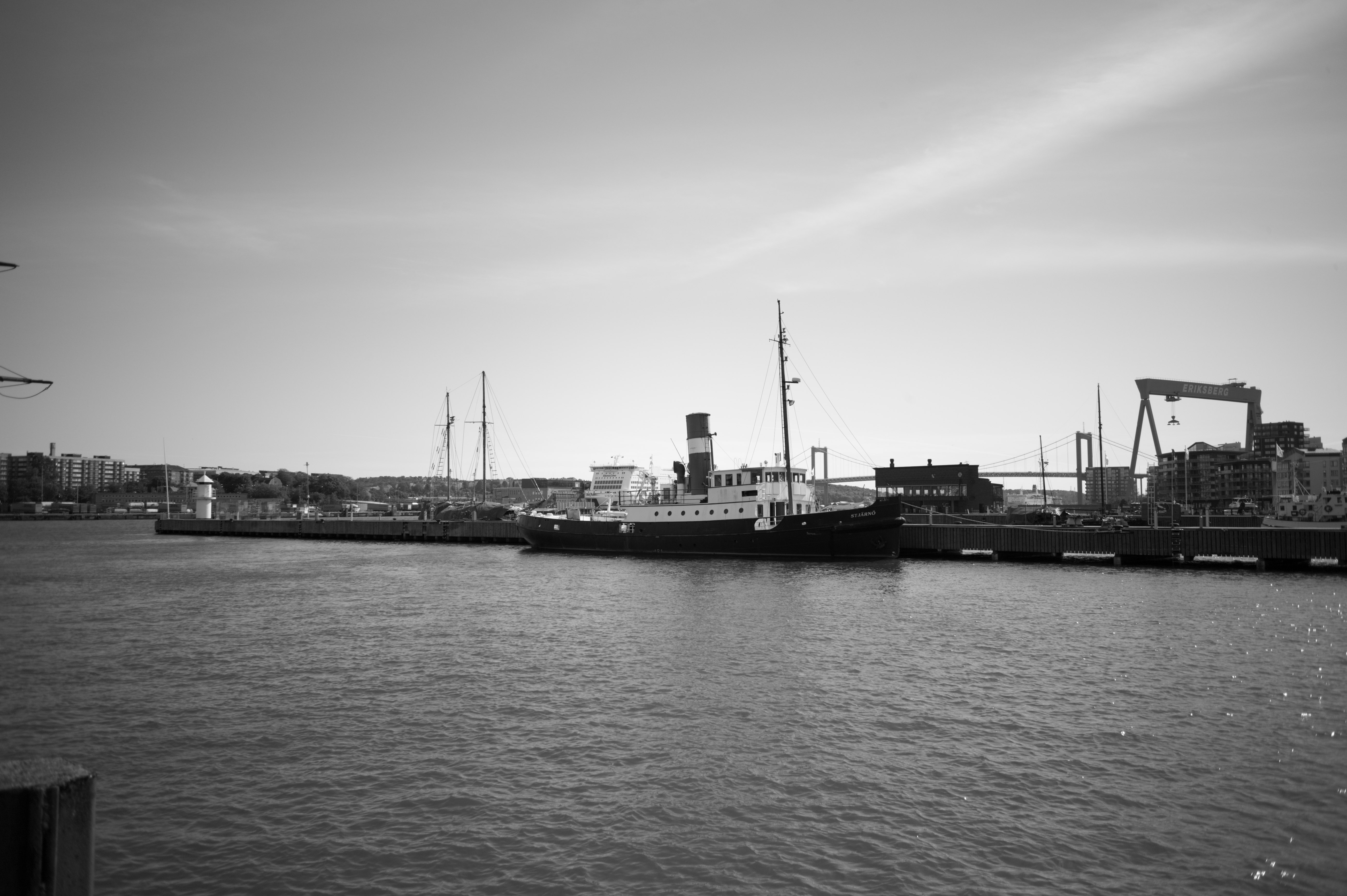 Eriksberg harbor at Eriksberg harbor (Gothenburg, Sweden) with Leica M Monochrom (Leica Summaron-M 28mm f/5.6) by Magnus Andersson (photography.anderssoneklund.se) at 2019-05-31 16:54:20